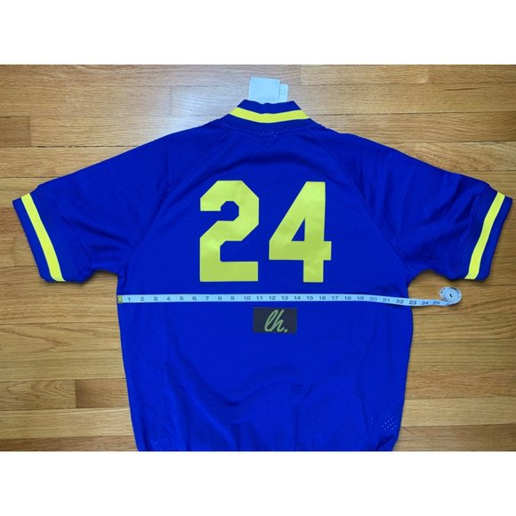Men’s Large Mitchell & Ness Ken Griffey Jr Seattle Mariners Pullover Warm Up Jer - Picture 4 of 5